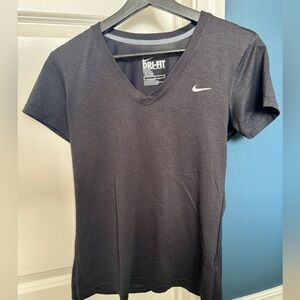 Nike Women's Black V-Neck Dri-FIT Tee